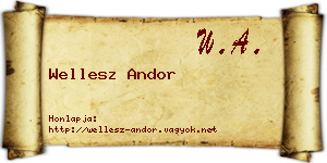 Wellesz Andor névjegykártya